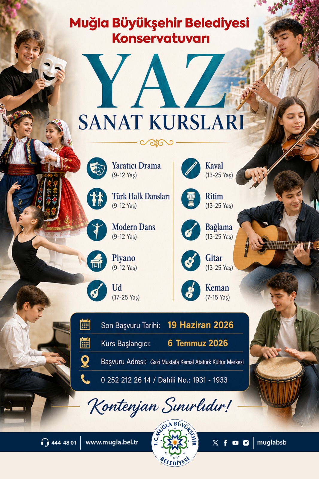 Muğla Büyükşehir Belediyesi Yaz Sanat Kursları