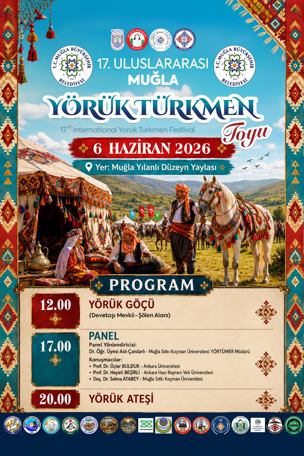 17.Uluslararası Yörük Türkmen Toyu 6 Haziran Programı