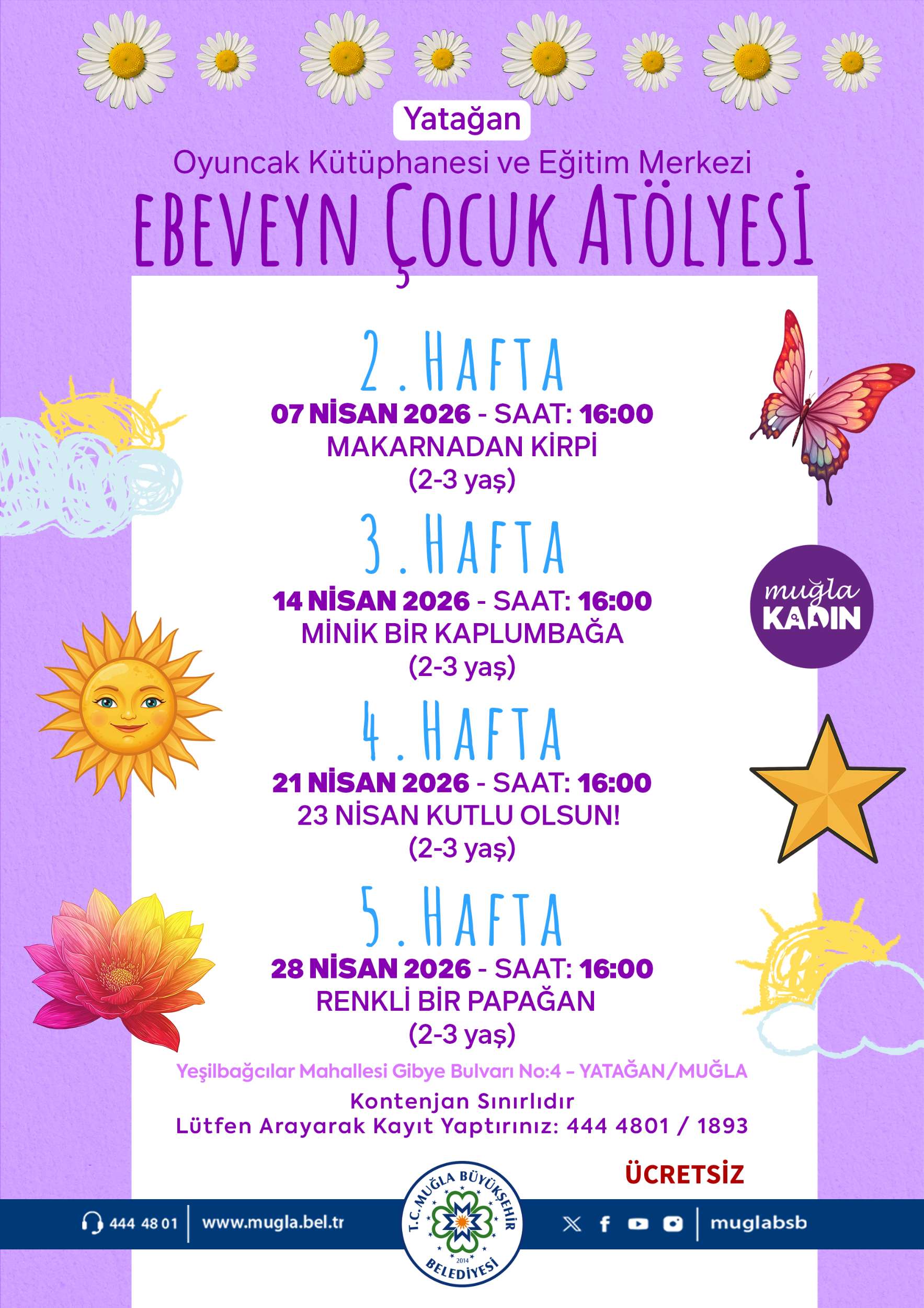 Yatağan Kadın Yaşam Merkezi Ebeveyn Çocuk Atölyesi 2-3 Yaş