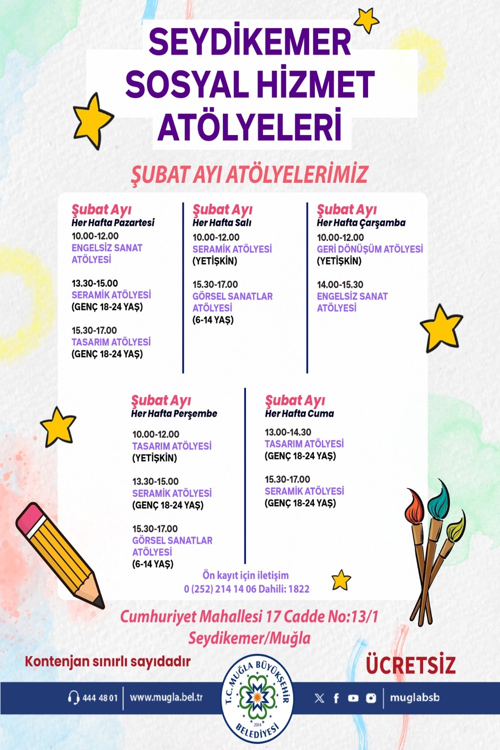 Seydikemer Sosyal Hizmet Atölyesi Şubat Ayı