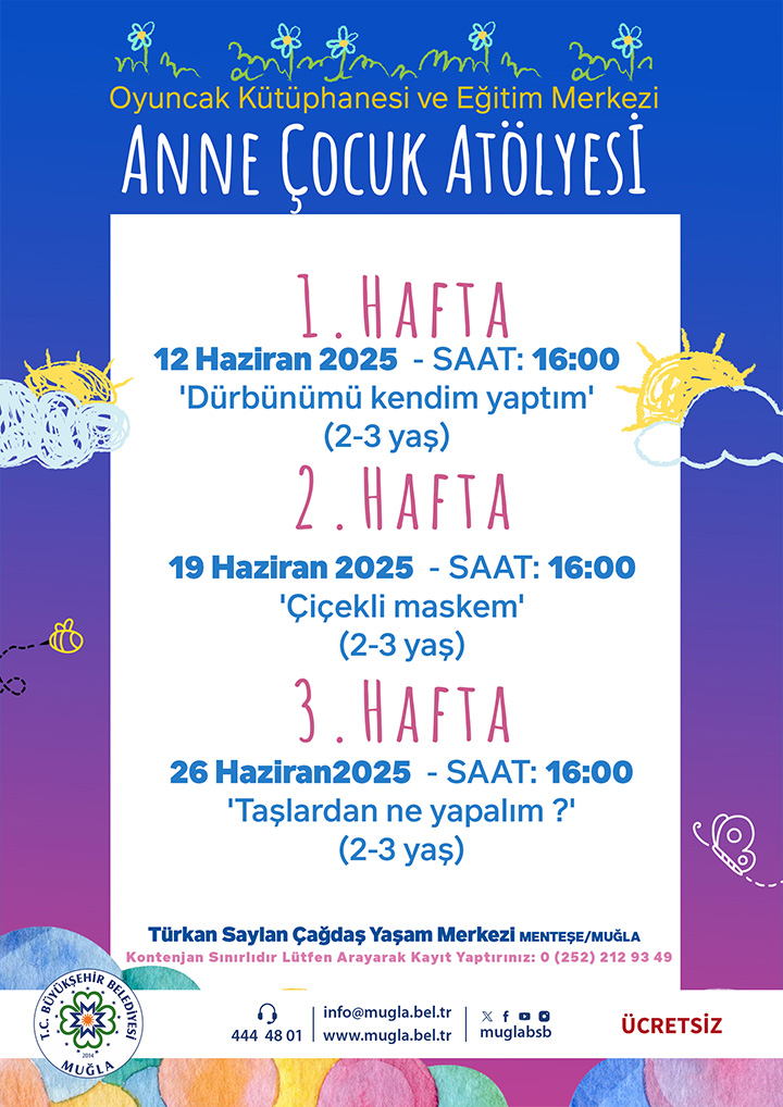 Anne Çocuk Atölyesi 2-3 Yaş Haziran