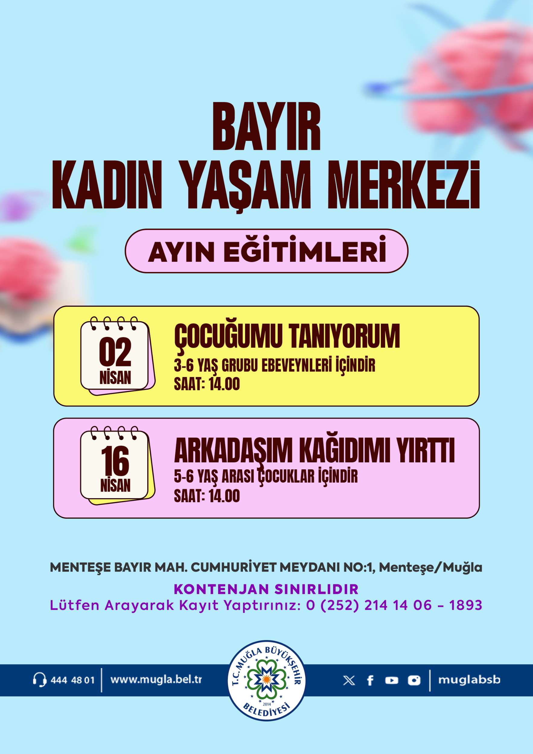 Bayır Kadın Yaşam Merkezi Ayın Eğitimleri 