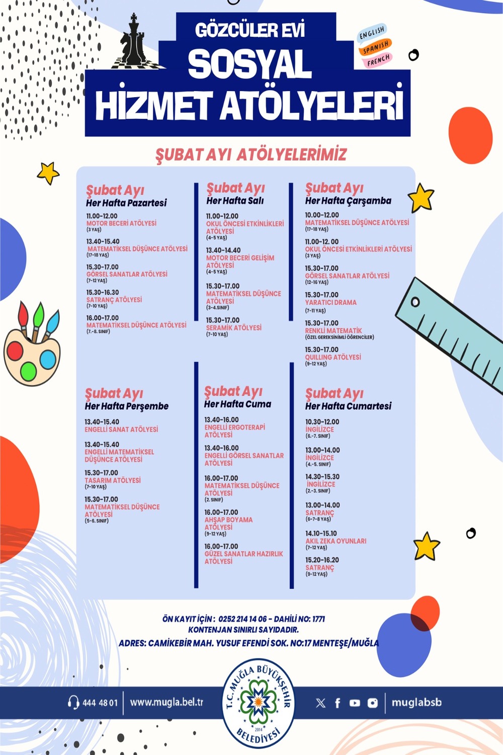 Gözcüler Evi Sosyal Hizmet Atölyeleri Şubat Ayı