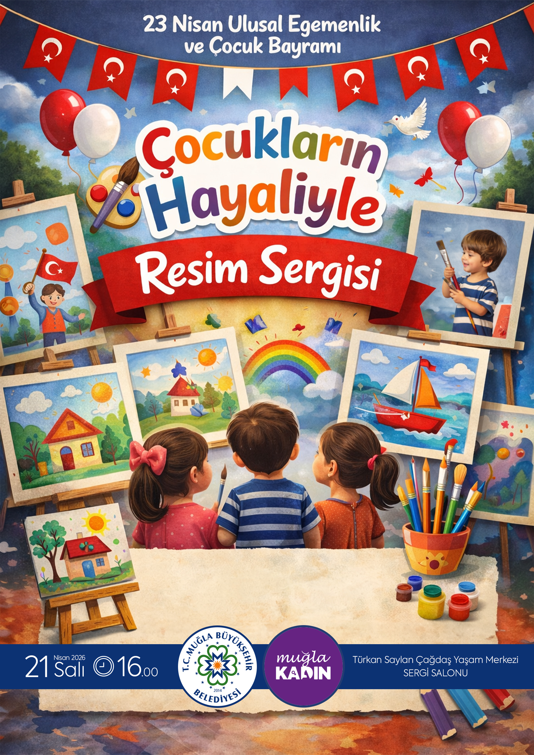 23 Nisan Ulusal Egemenlik ve Çocuk Bayramı Resim Sergisi
