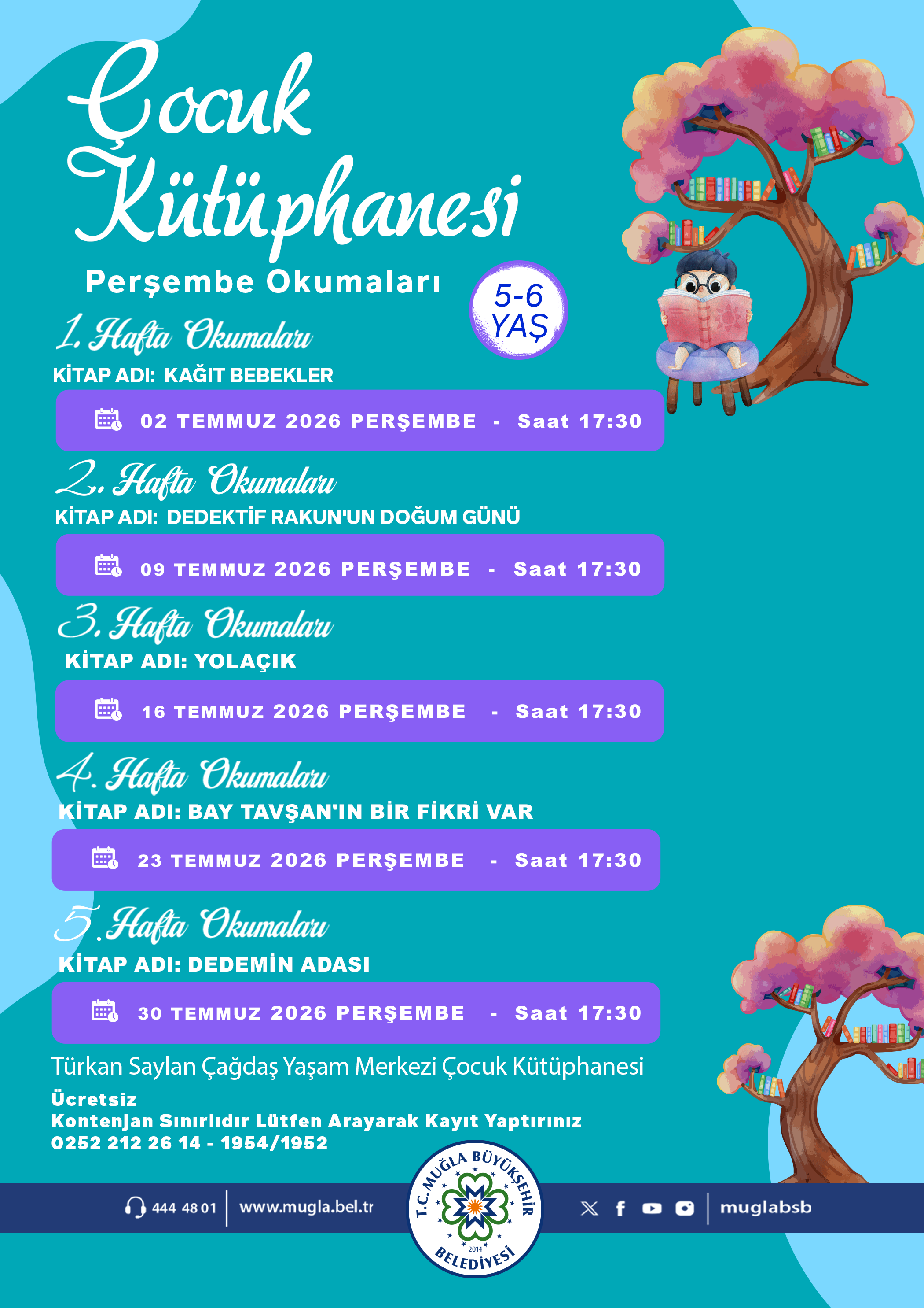Çocuk Kütüphanesi Perşembe Okumaları 5-6 Yaş