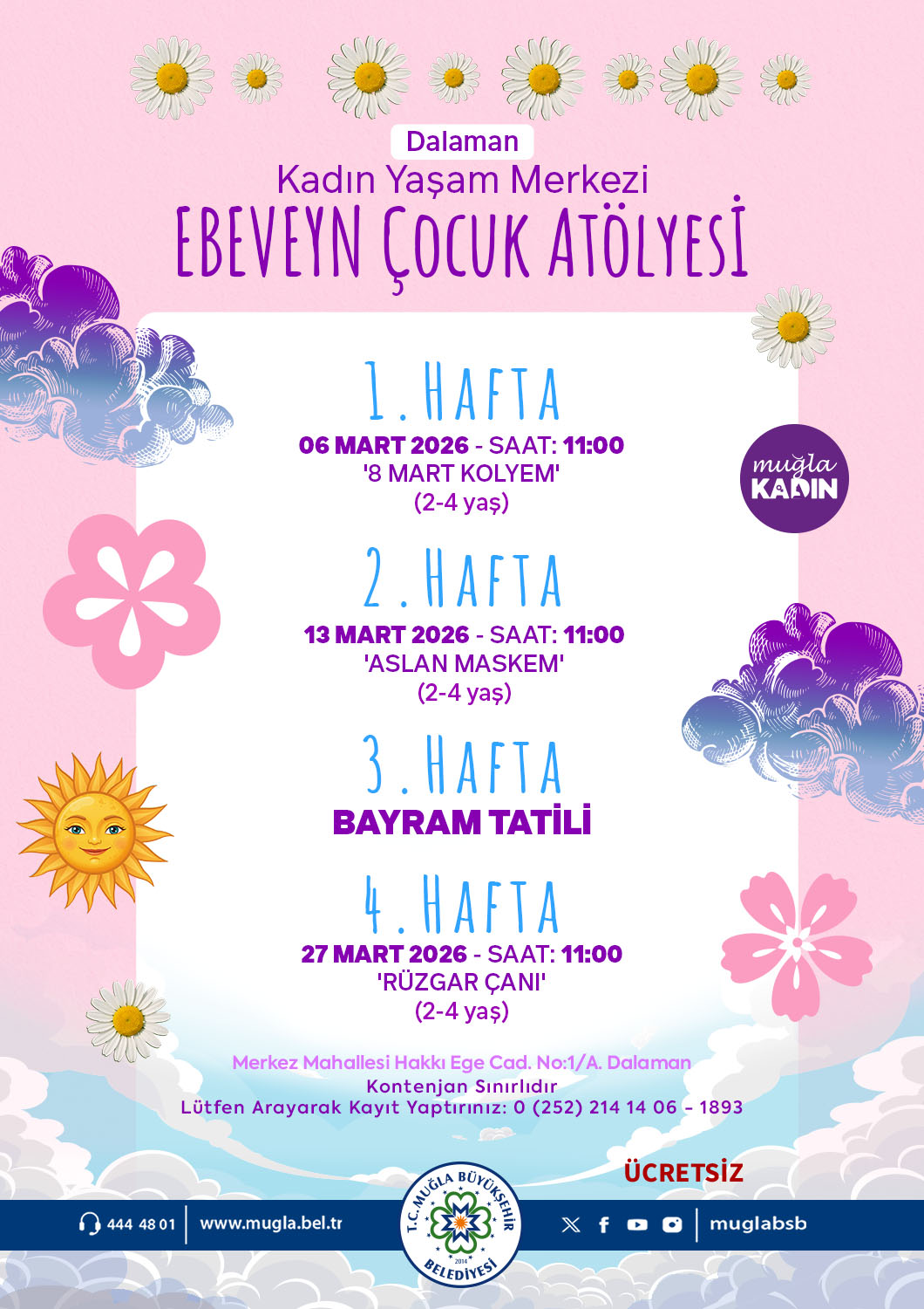 Dalaman Kadın Yaşam Merkezi Ebeveyn Çocuk Atölyesi