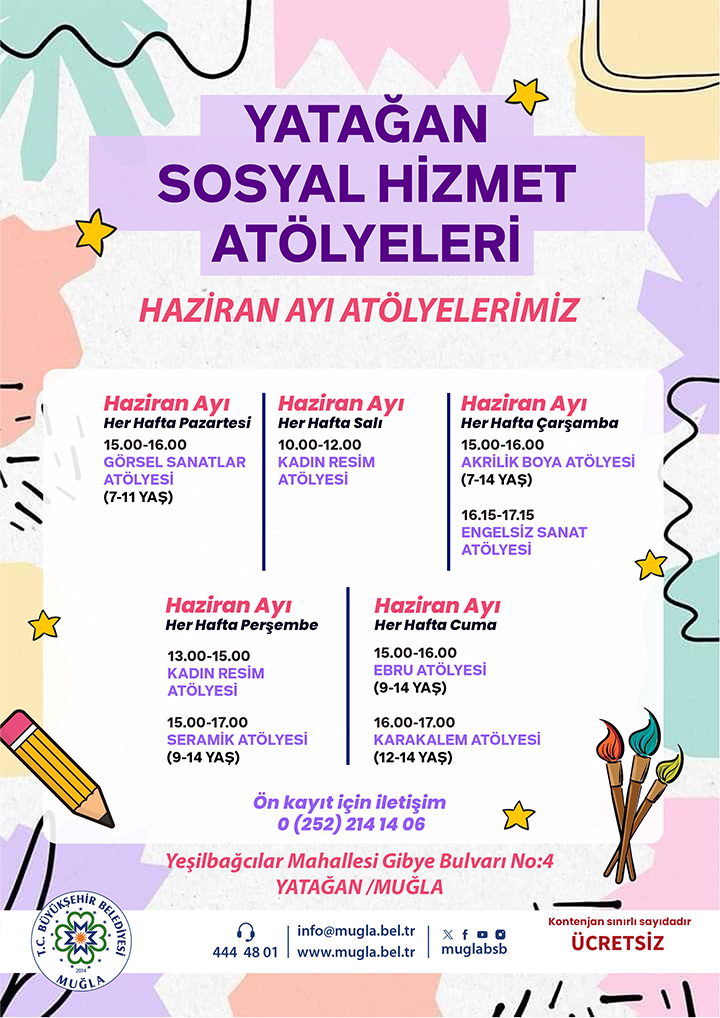 Yatağan Sosyal Hizmet Atölyeleri/ Haziran Ayı 