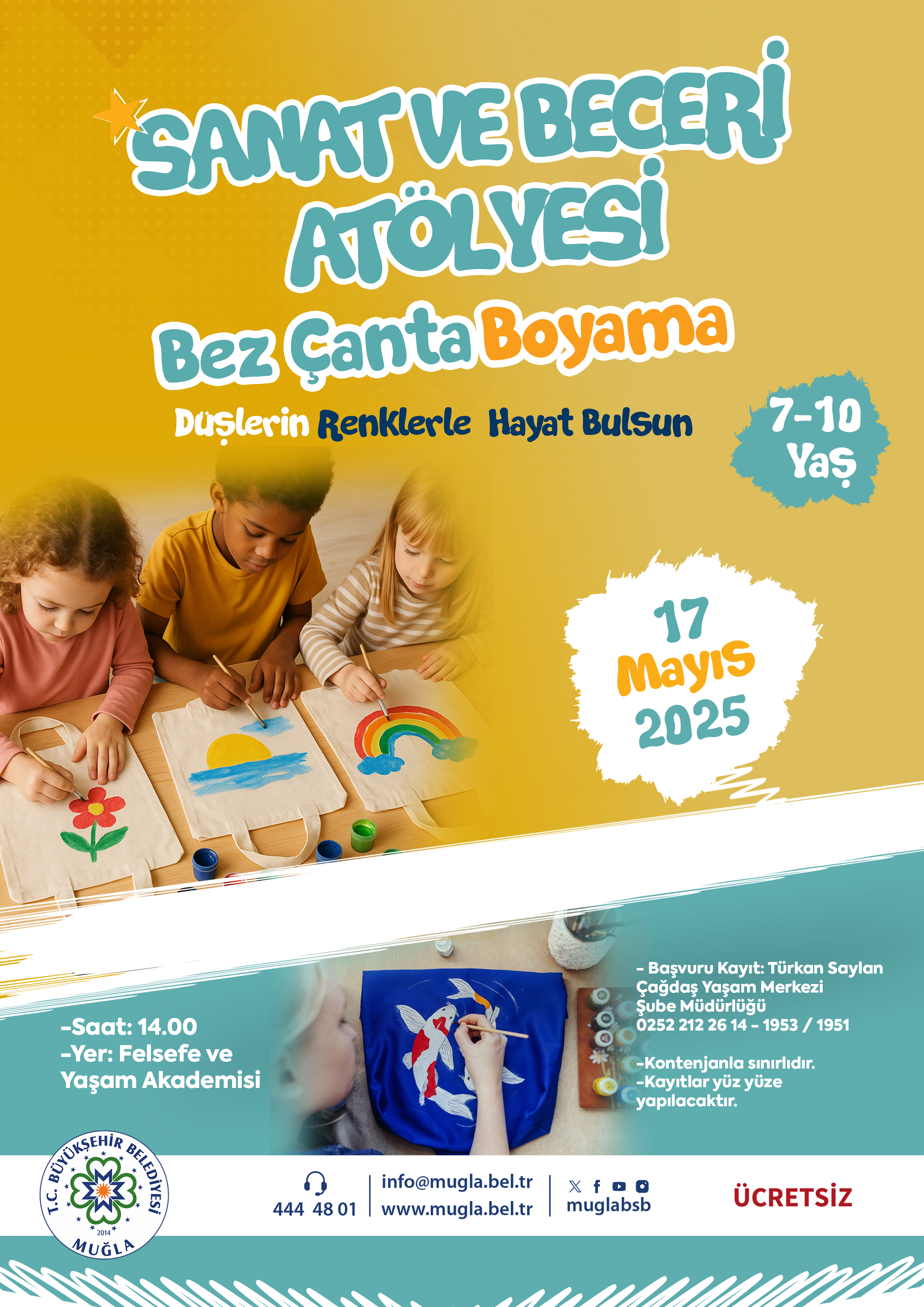 Sanat ve Beceri Atölyesi Bez Çanta Boyama