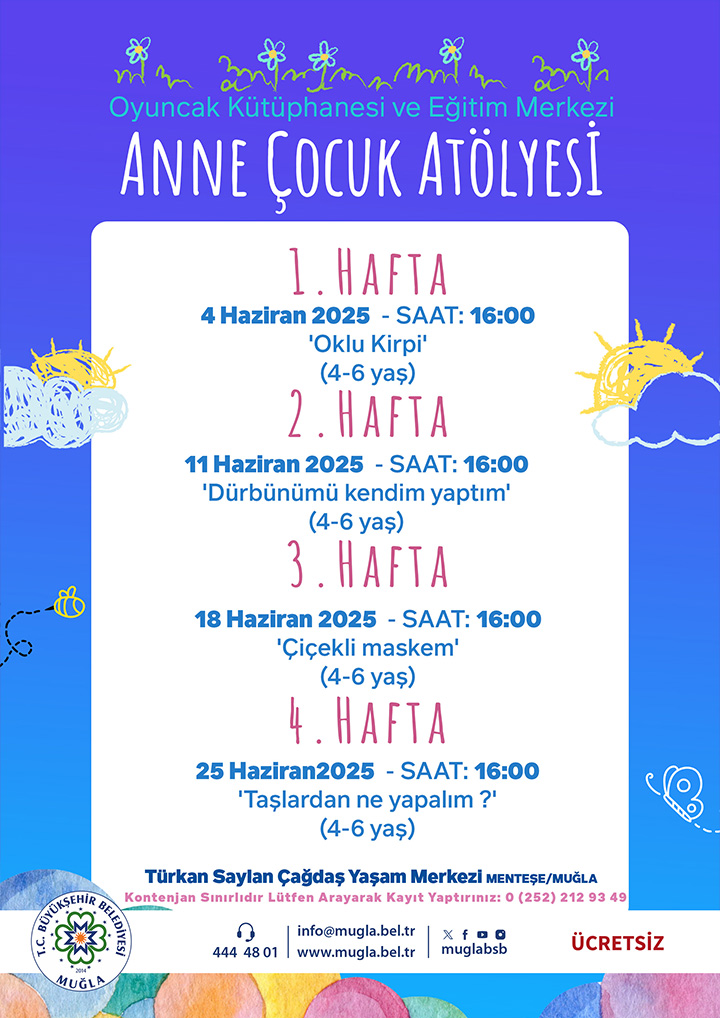 Anne Çocuk Atölyesi 4-6 Yaş Haziran
