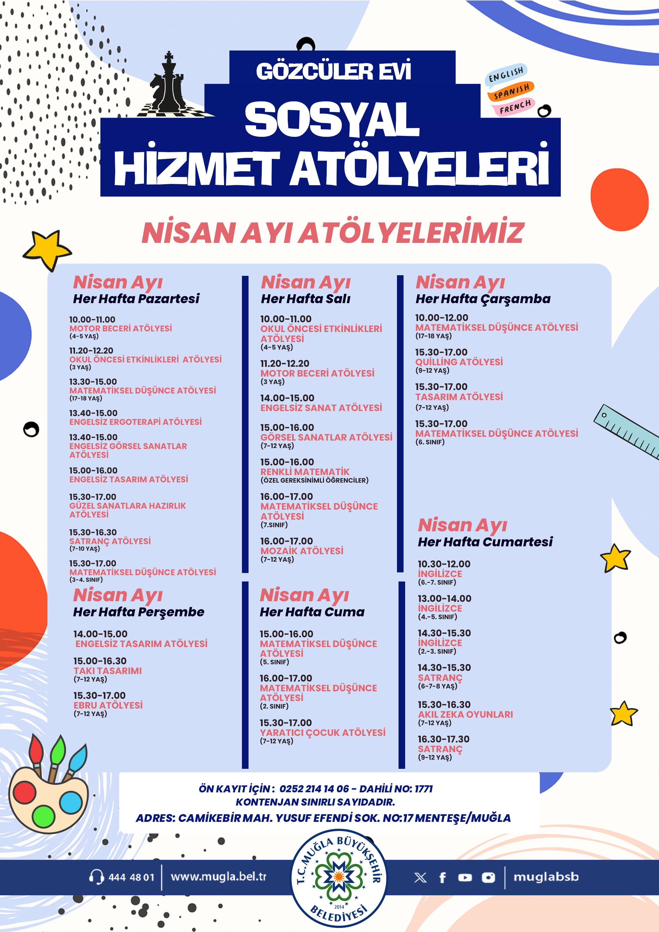 Gözcülerevi Sosyal Hizmet Atölyeleri Nisan Ayı