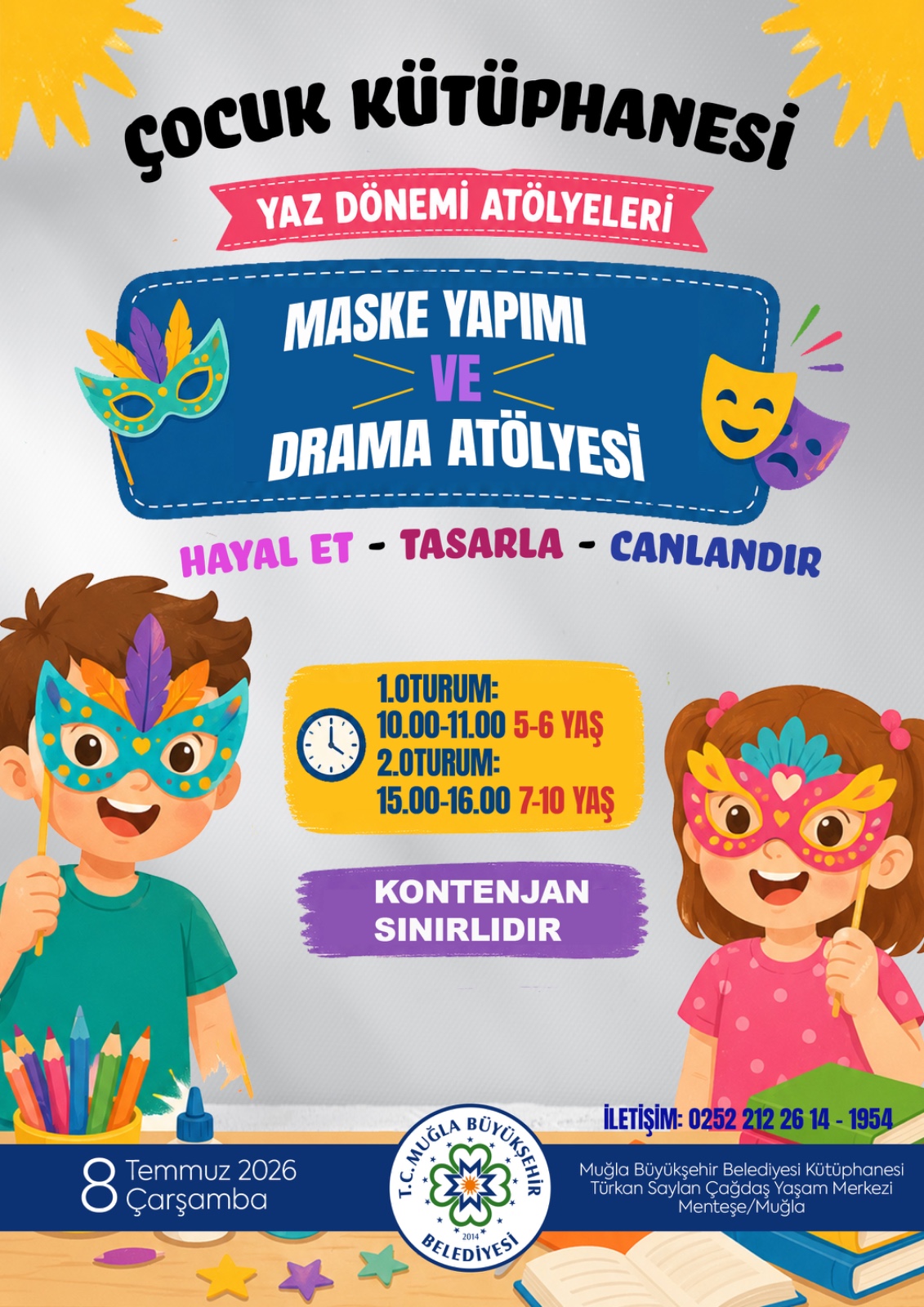 Çocuk Kütüphanesi Yaz Dönemi Atölyeleri