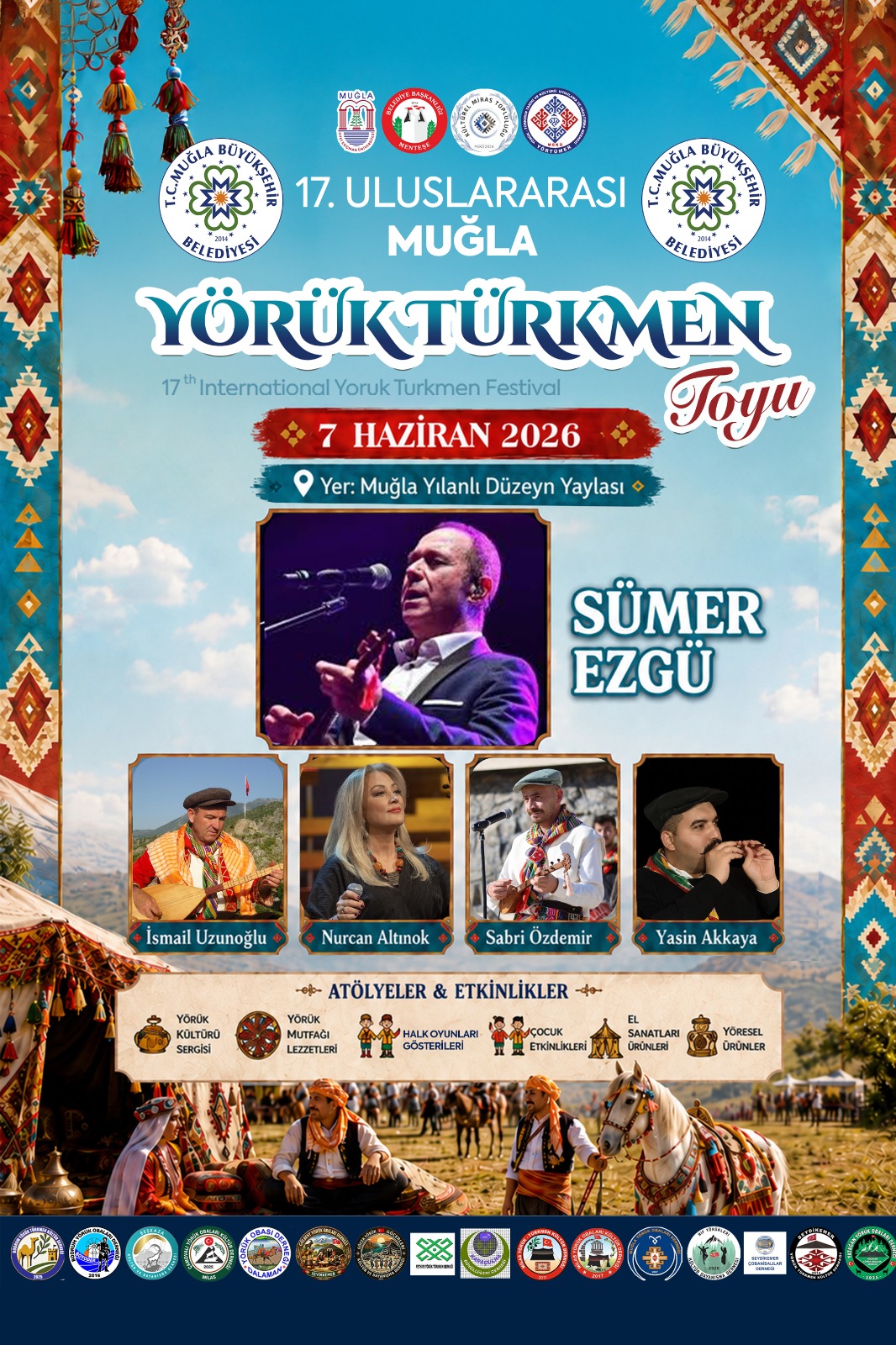 17.Uluslararası Yörük Türkmen Toyu 7 Haziran Programı