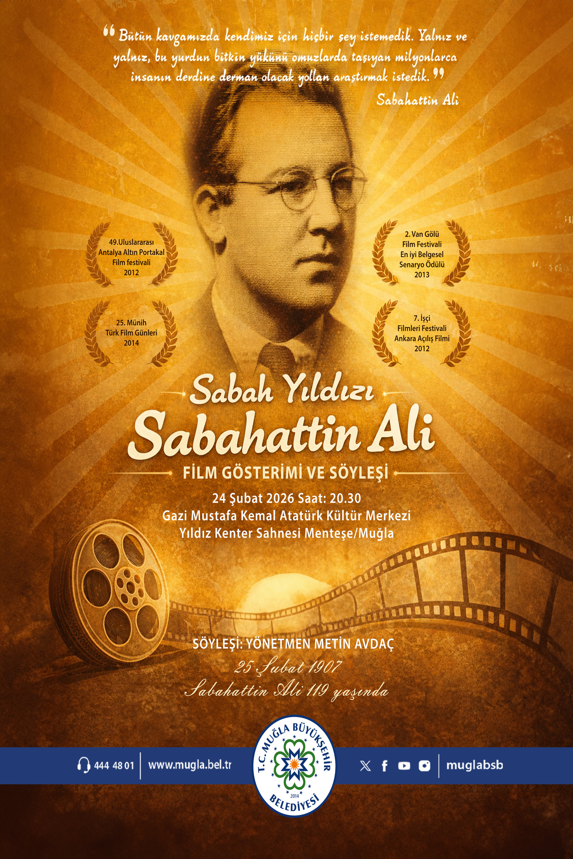 Sabah Yıldızı Sabahattin Ali Film Gösterimi ve Söyleşi 