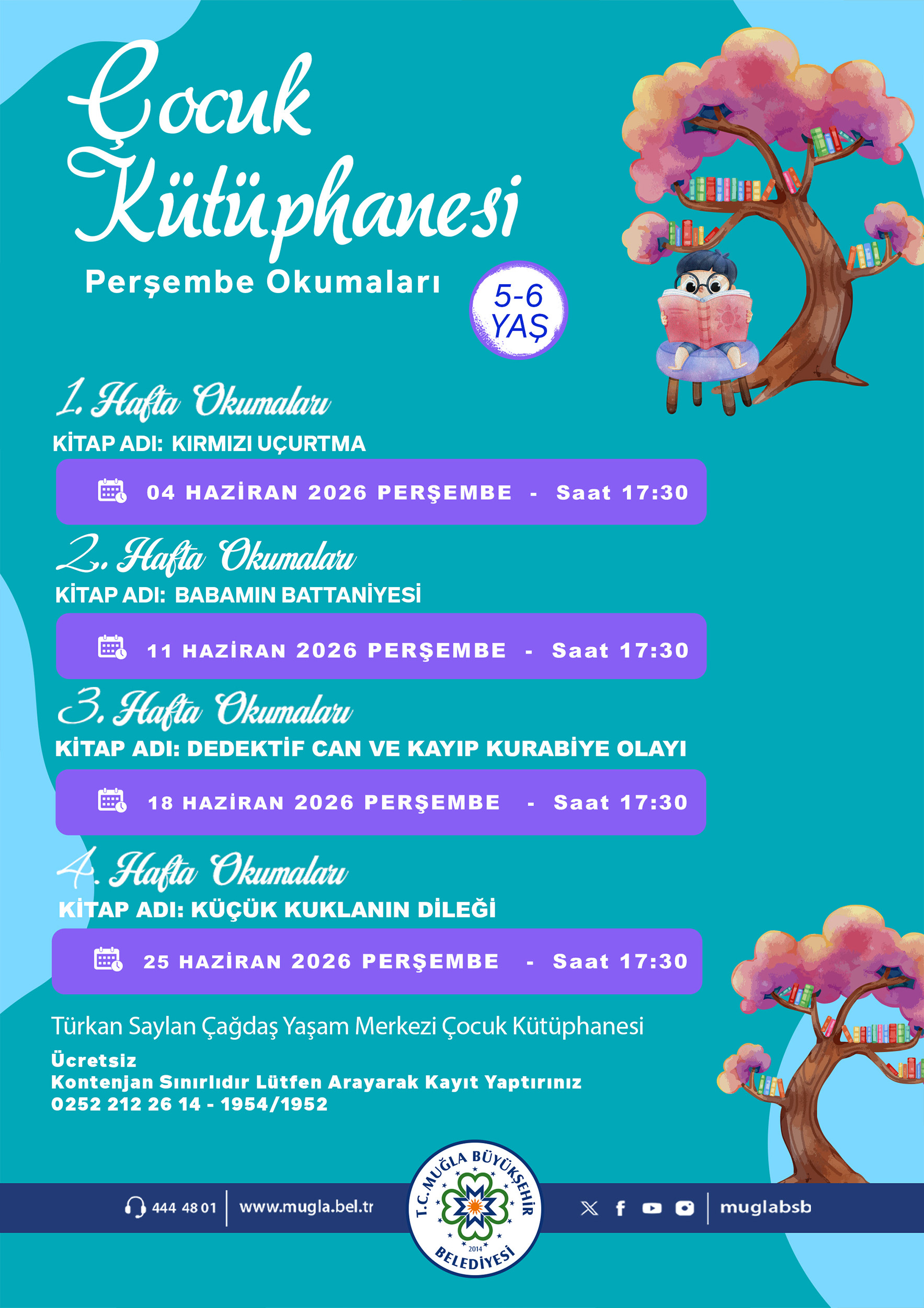 Çocuk Kütüphanesi Perşembe Okumaları 5-6 Yaş