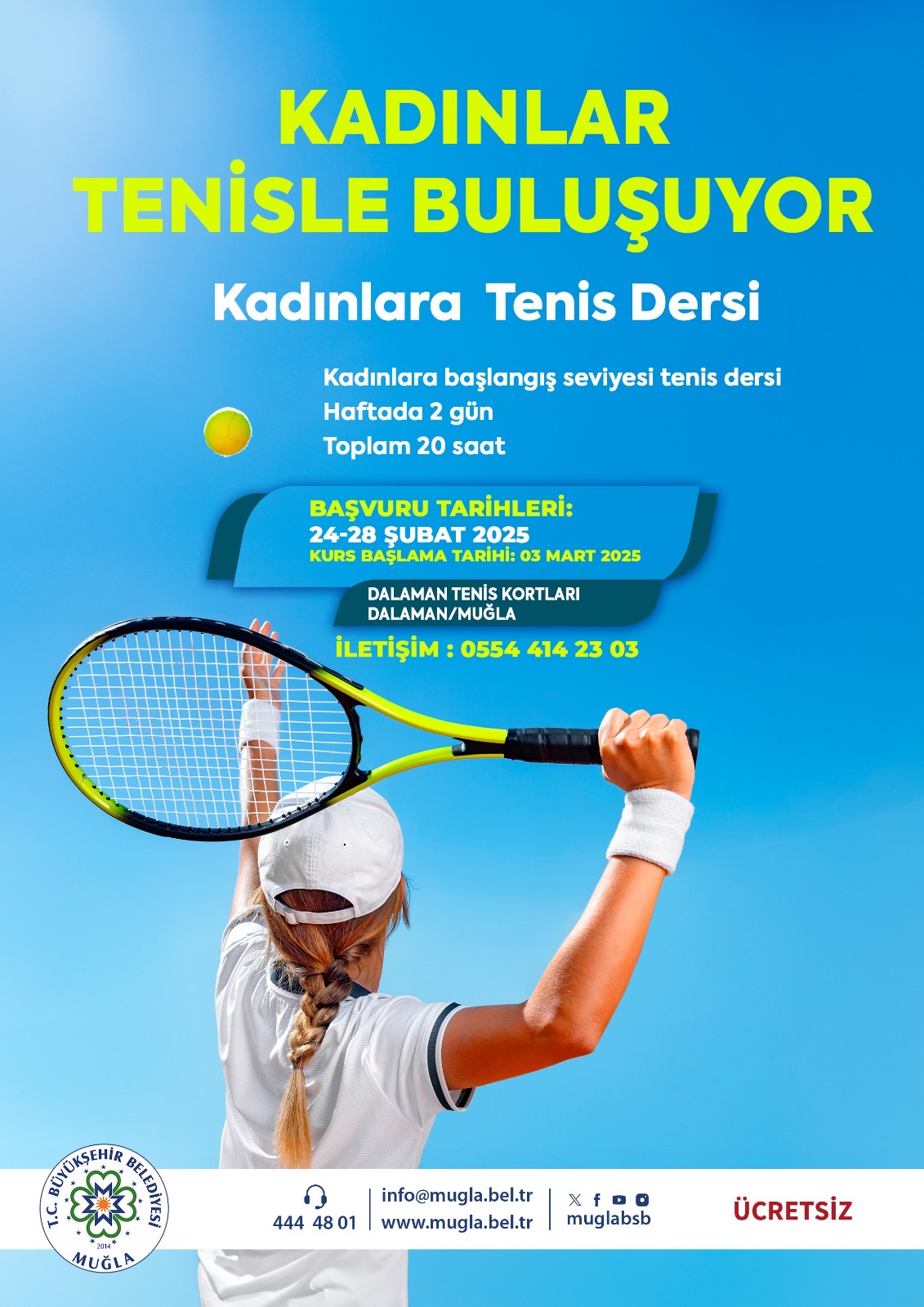 Kadınlara Tenis Dersi Dalaman