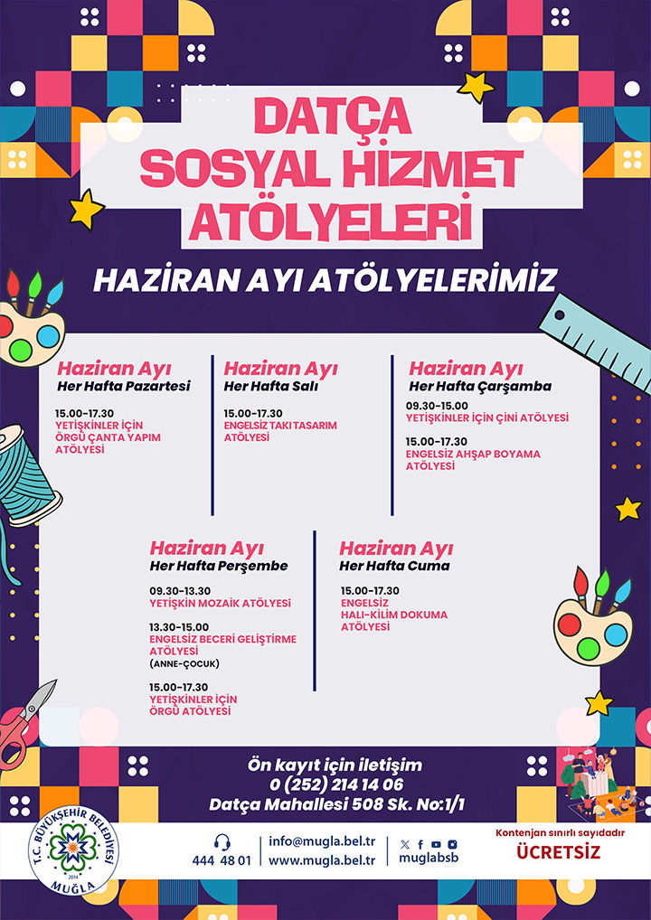 Datça Sosyal Hizmet Atölyeleri Haziran