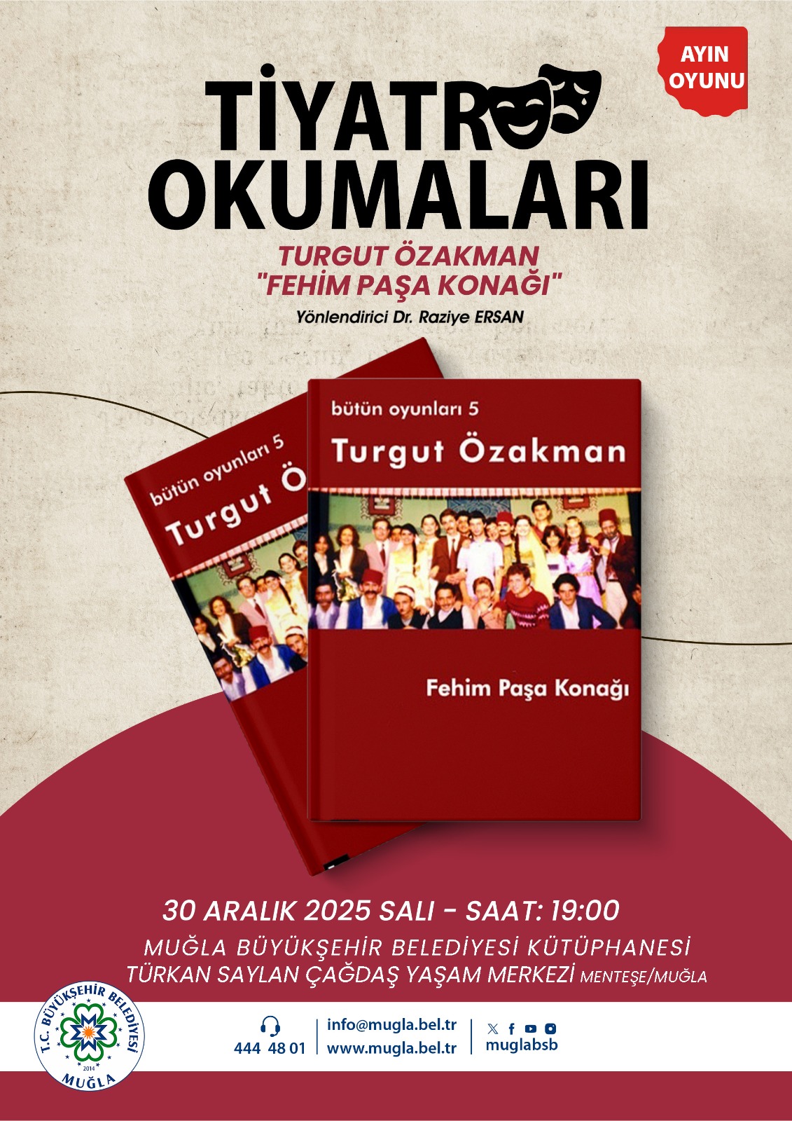 Tiyatro Okumaları Turgut Özakman "Fehim Paşa Konağı"