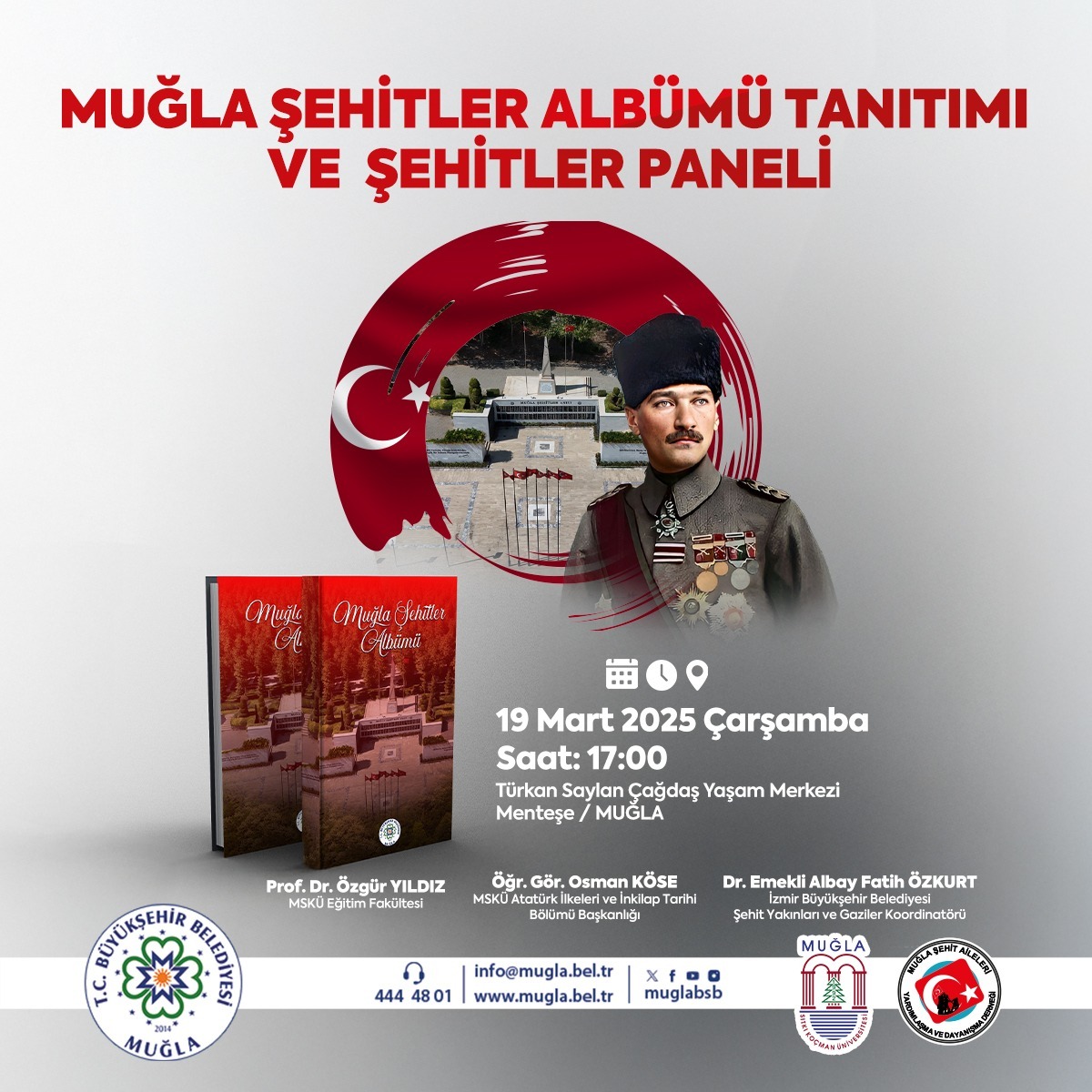 Büyükşehir’den 18 Mart’ta “Muğla Şehitler Albümü” ve İlker Başbuğ Söyleşisi