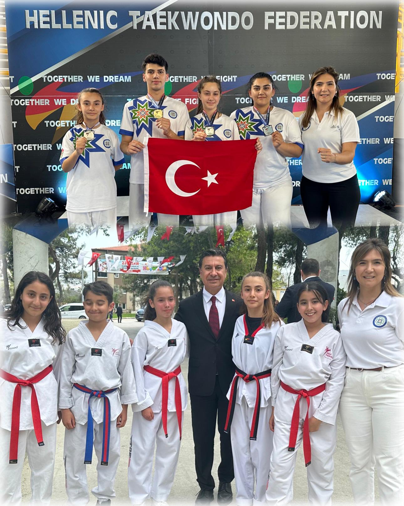 Büyükşehir Taekwondo Sporcuları Yunanistan’da Tarih Yazdı  